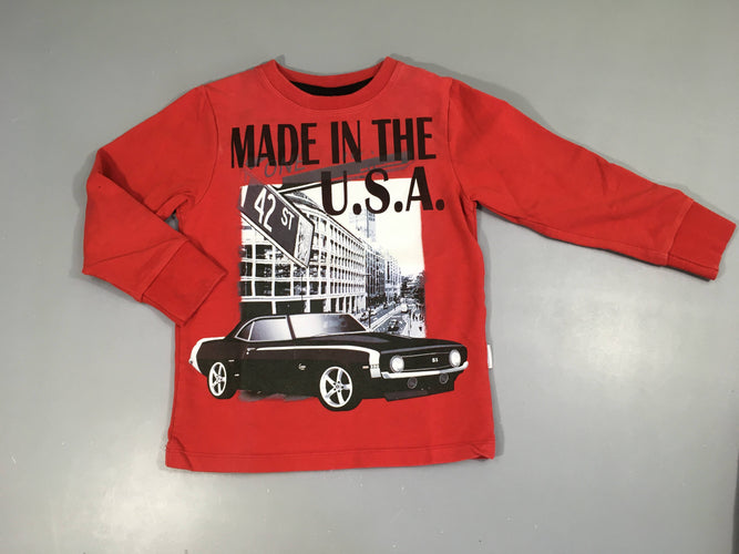 Sweat rouge USA, moins cher chez Petit Kiwi