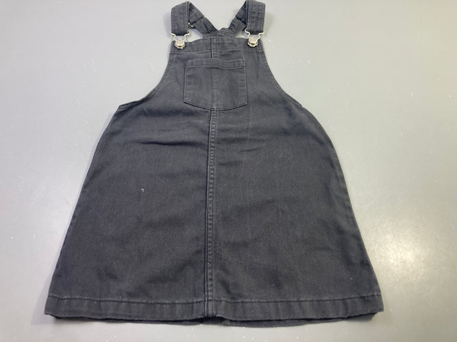 Robe salopette jean noir poche, moins cher chez Petit Kiwi