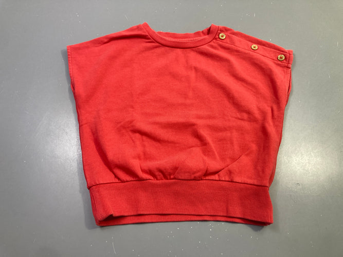 pull s.m rouge boutons épaule, moins cher chez Petit Kiwi