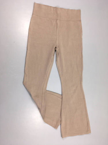 Pantalon flare jersey taupe, moins cher chez Petit Kiwi