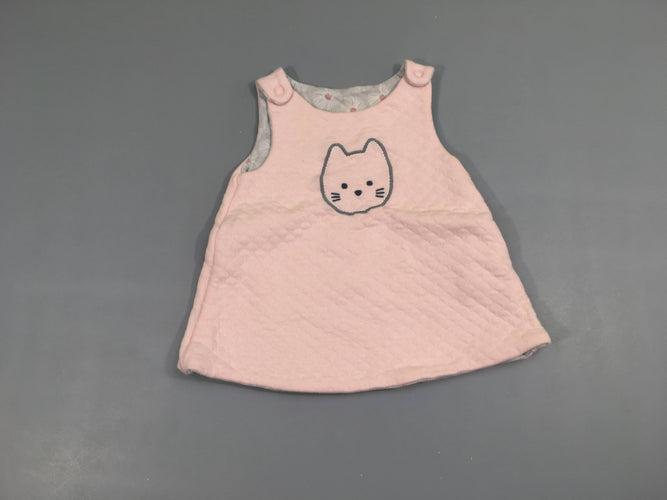 Robe s.m molleton matelassé rose chat, moins cher chez Petit Kiwi
