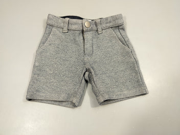 Short bleu marine, blanc chiné, pas de taille indiquée, estimée 18m