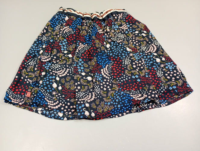 Jupe bleu marine, motifs colorés , fleurs, étoiles, flamants roses,..., moins cher chez Petit Kiwi