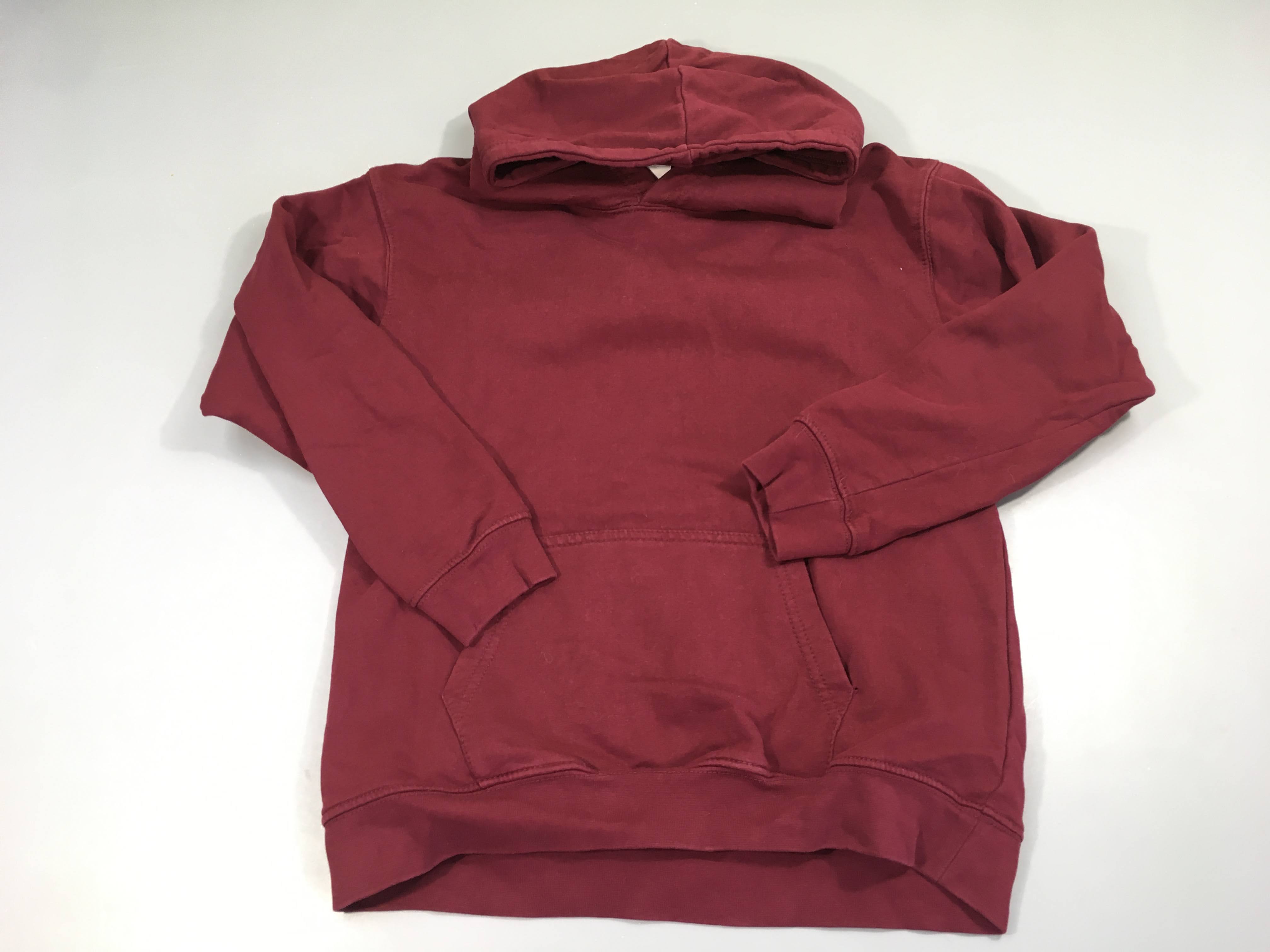 Sweat à capuche bordeau 24