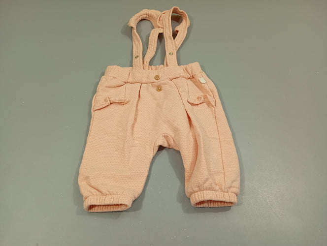 Salopette rose clair à pois paillelés, moins cher chez Petit Kiwi