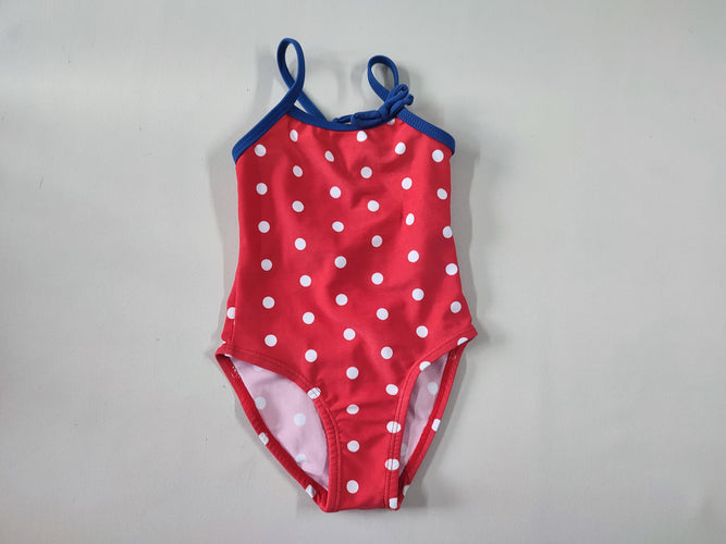 Maillot rouge à pois blancs, moins cher chez Petit Kiwi