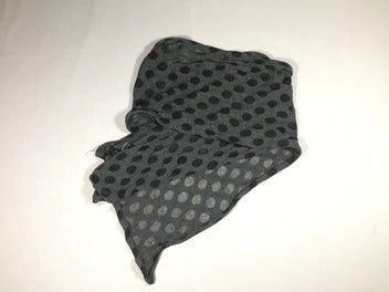 Foulard jersey gris pois noirs transparents