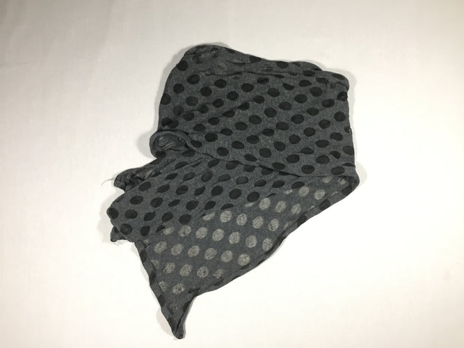 Foulard jersey gris pois noirs transparents, moins cher chez Petit Kiwi