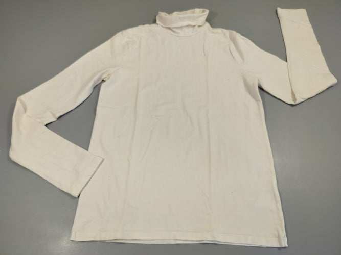 T-shirt m.l col roulé blanc, moins cher chez Petit Kiwi