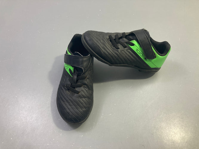 Baskets crampons noir vert, Kipsta, 29, moins cher chez Petit Kiwi