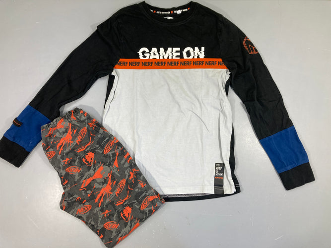 Pyjama 2pcs jersey noir-bleu GAME ON NERF, moins cher chez Petit Kiwi
