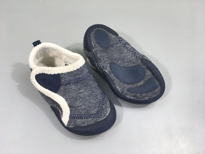 Chaussons de gym bleu foncé, moins cher chez Petit Kiwi