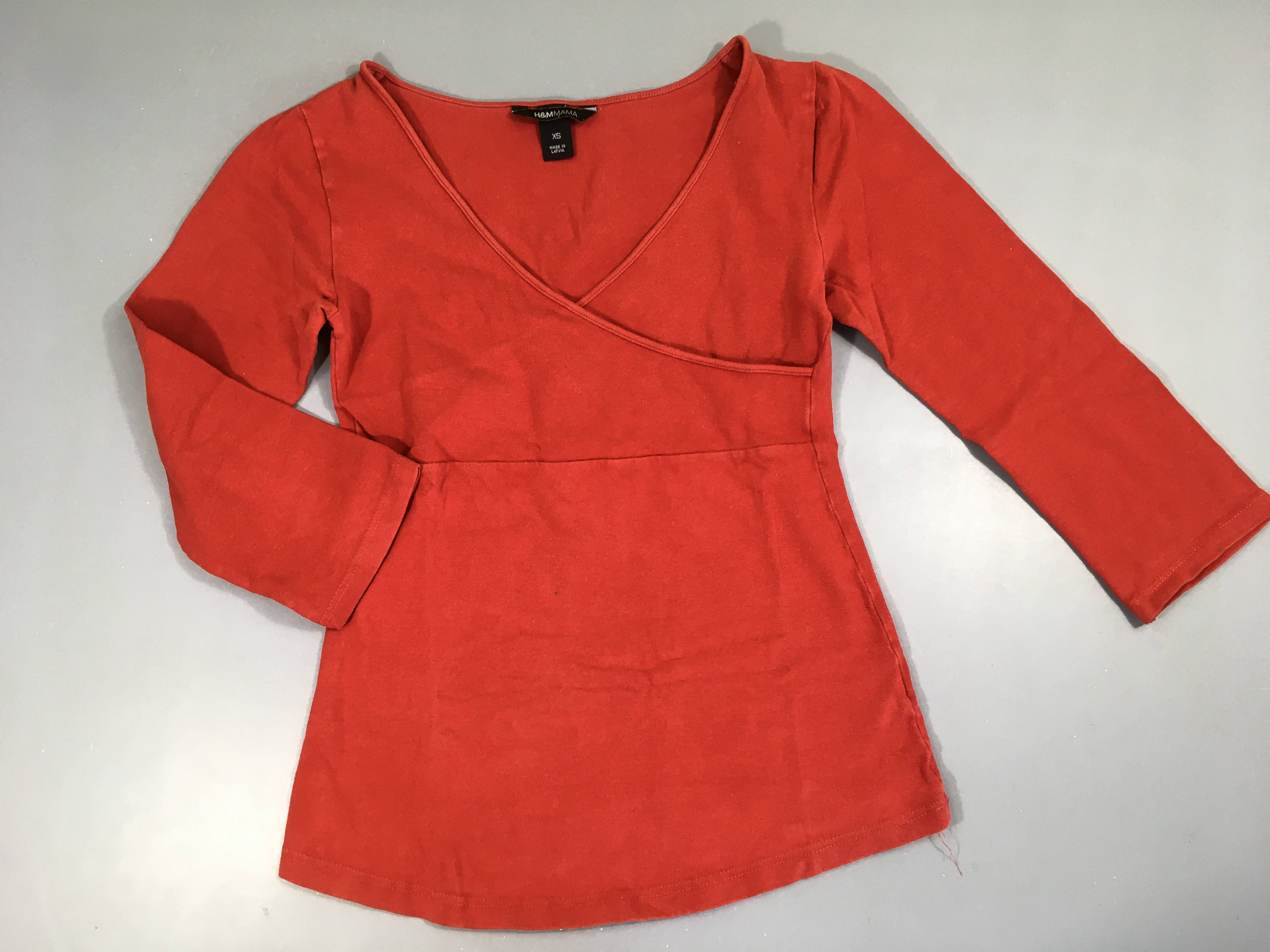 T-shirt d'allaitement m.l brique légèrement bouloché