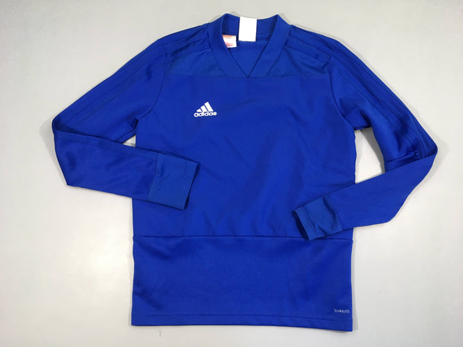 T-shirt épais m.l de sport bleu adidas, moins cher chez Petit Kiwi