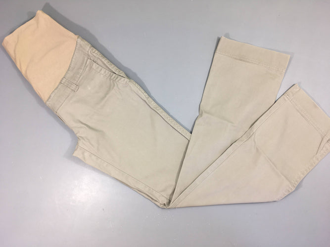 Pantalon beige de grossesse, moins cher chez Petit Kiwi