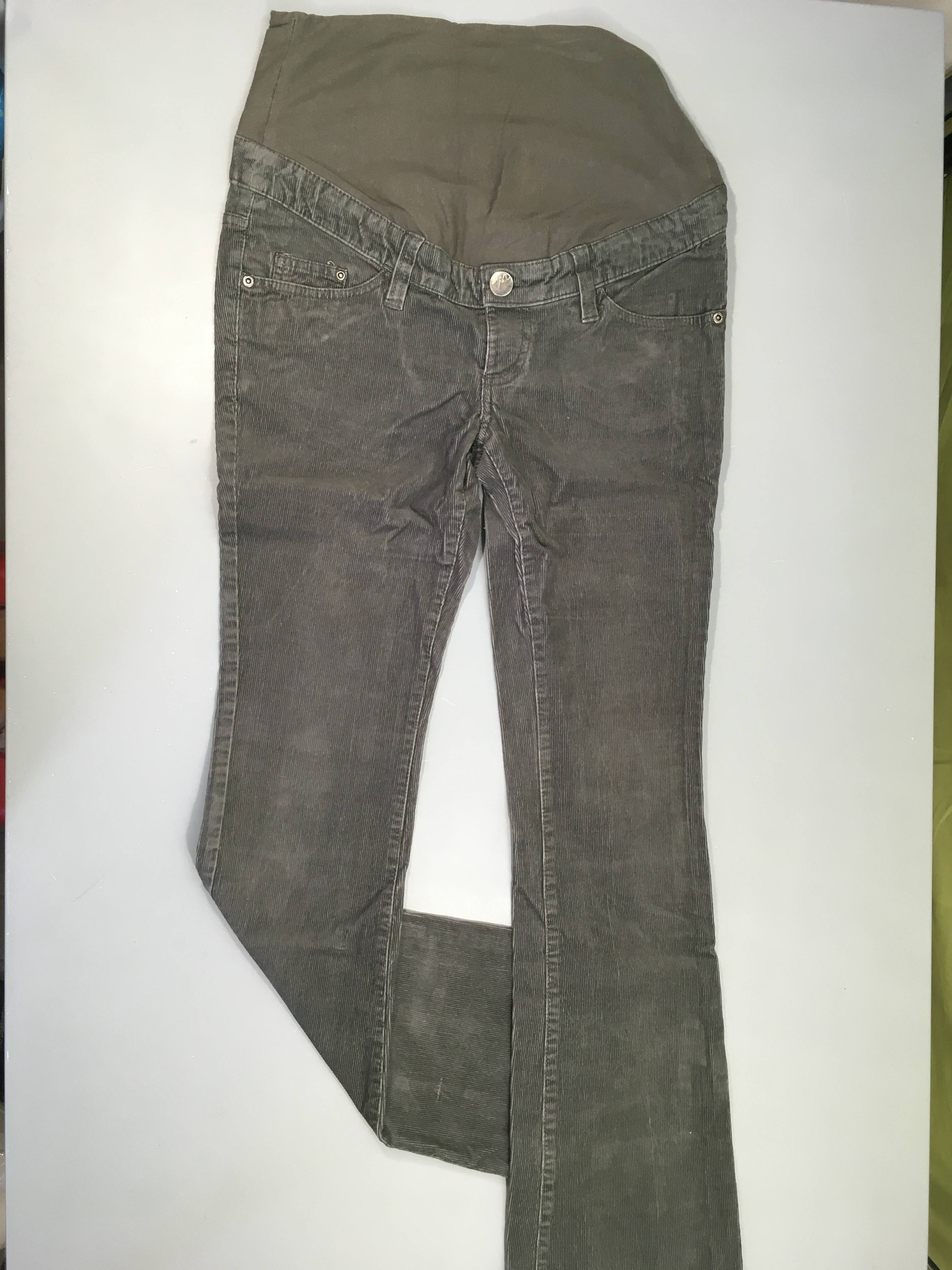 Pantalon de grossesse Flare velours côtelé gris