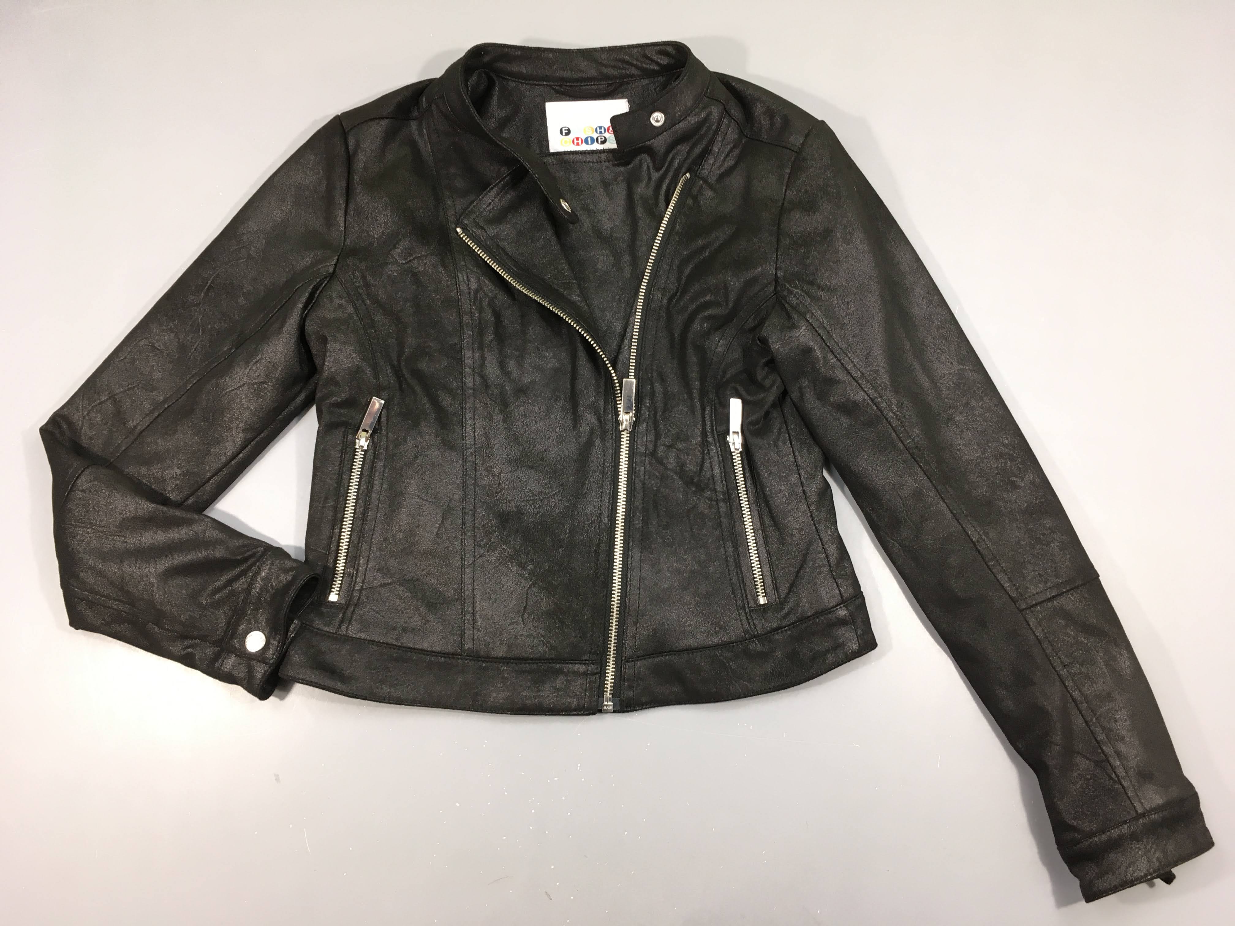 Veste  zippée texturée noire