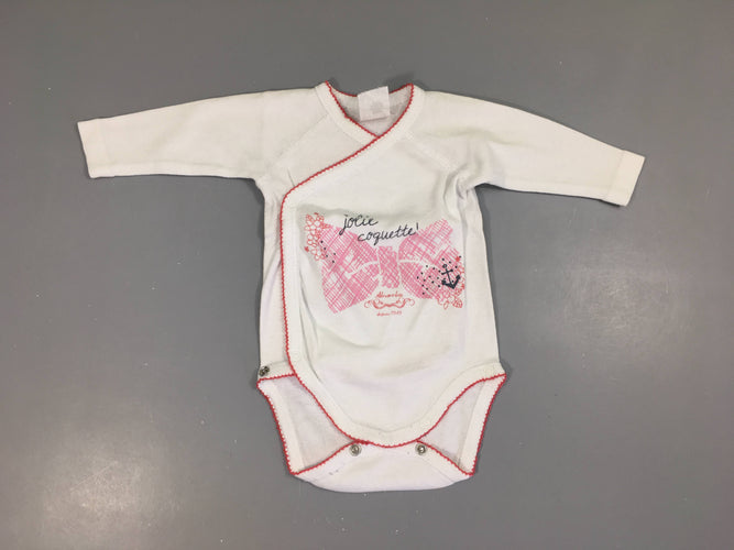 Body m.l blanc rose coquette!, moins cher chez Petit Kiwi