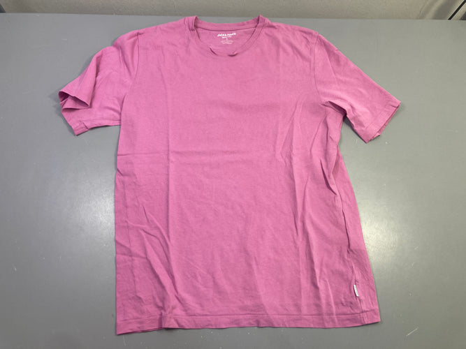 T-shirt m.c rose framboise uni, moins cher chez Petit Kiwi