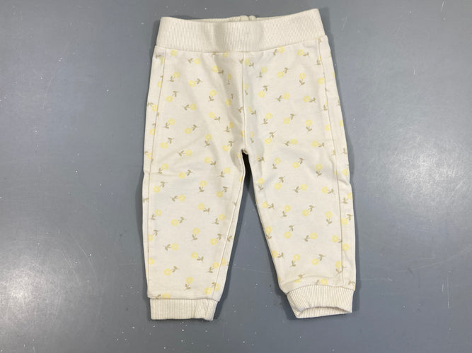 Pantalon jersey écru citrons, moins cher chez Petit Kiwi