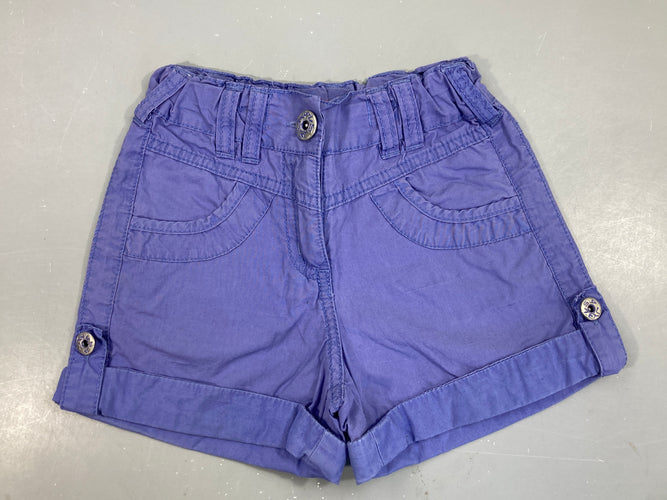 Short mauve à revers, moins cher chez Petit Kiwi