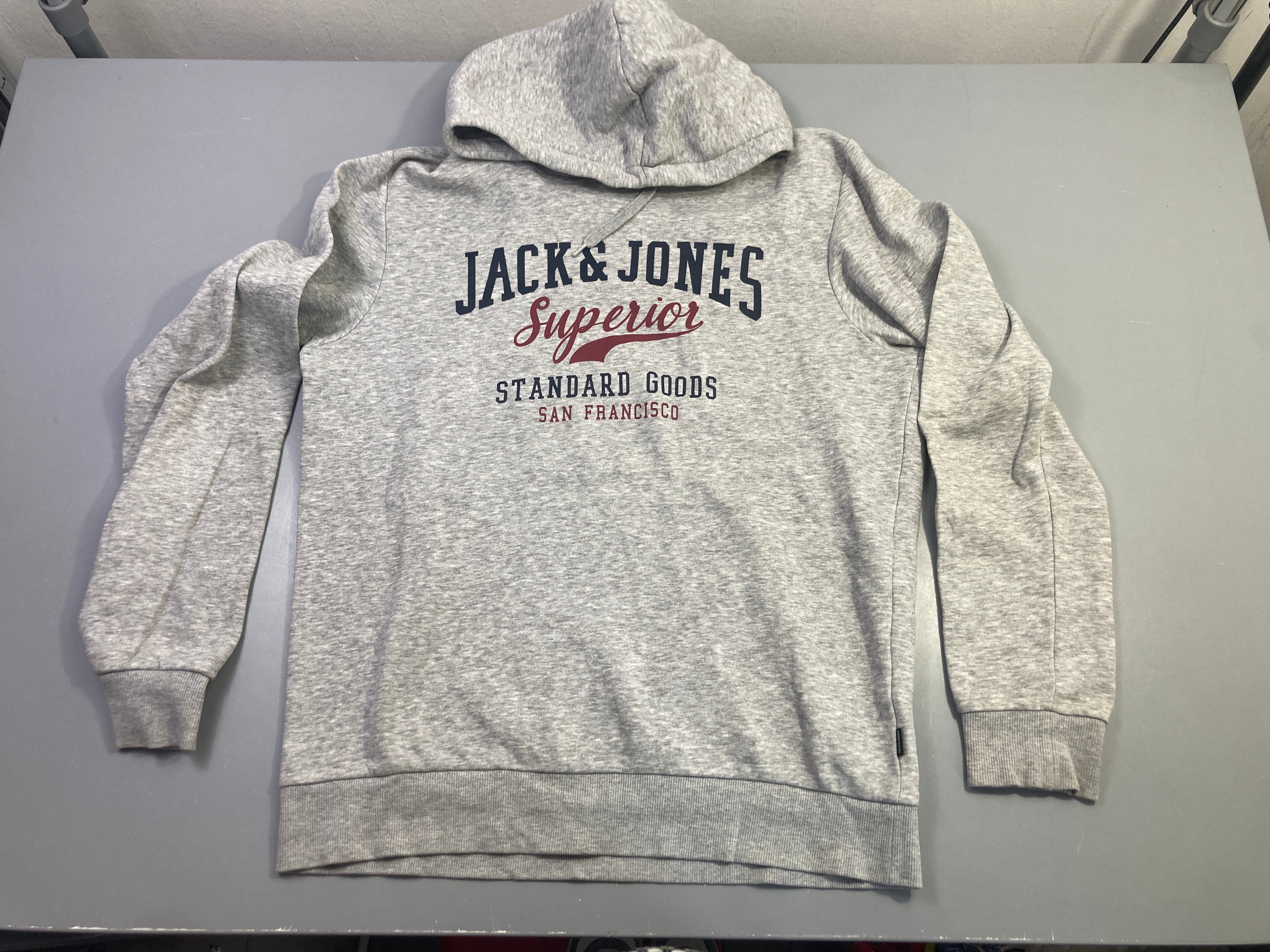 Sweat capuche gris chiné