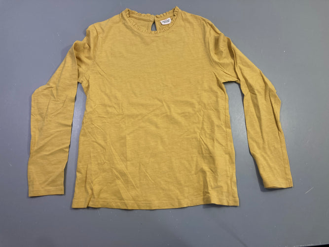 T-shirt m.l moutarde col volanté, moins cher chez Petit Kiwi