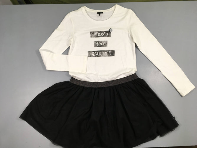 Robe m.l bi-matière jersey haut tulle bas Queen?, moins cher chez Petit Kiwi