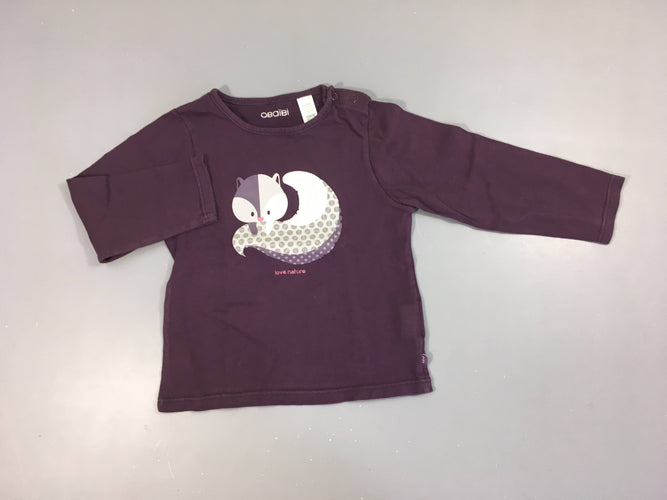 T-shirt ml prune écureuil, moins cher chez Petit Kiwi