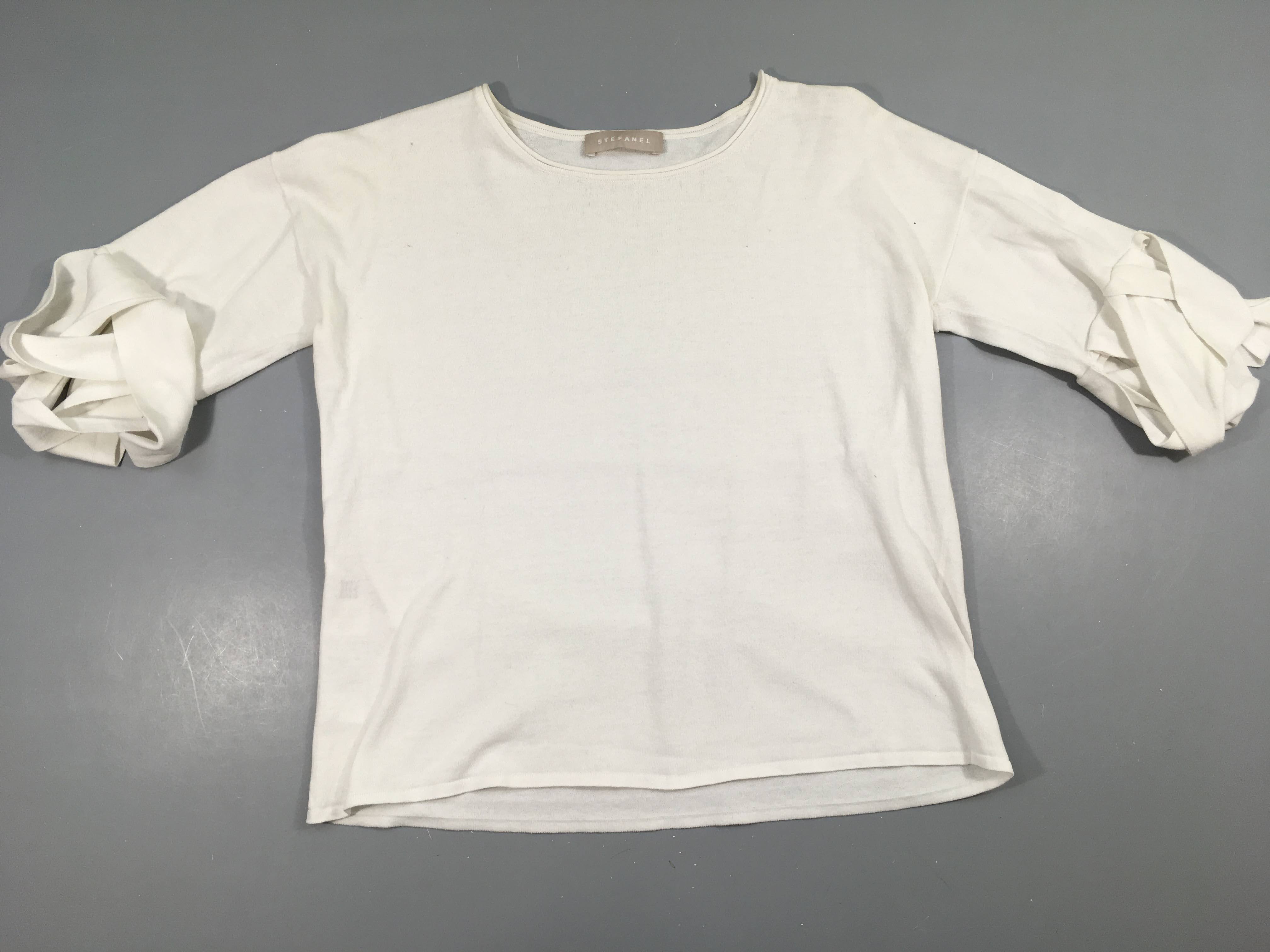 T-shirt m.c texturé blanc effet manches Stefanel