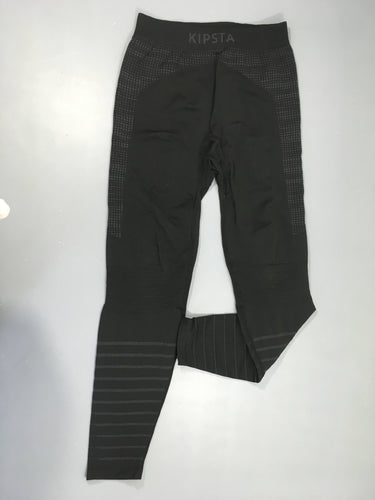 Legging thermique de sport Kipsta noir, moins cher chez Petit Kiwi