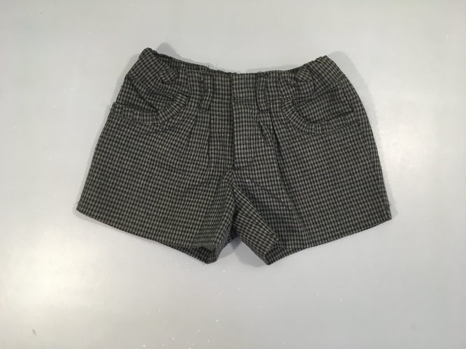 Short style tweed acr gris noir, moins cher chez Petit Kiwi