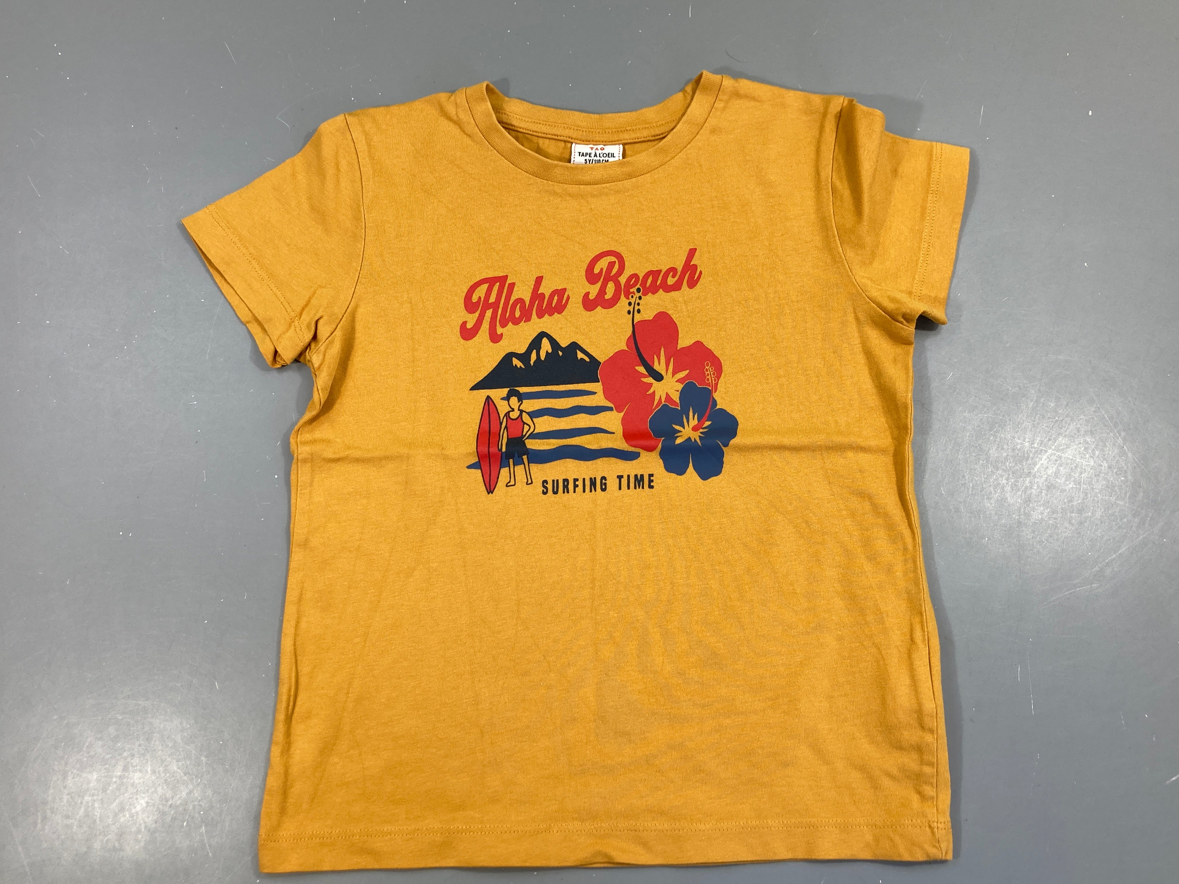 T-shirt m.c moutarde Aloha