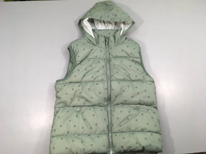 Bodywarmer vert pois, moins cher chez Petit Kiwi