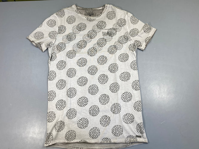 T-shirt m.c gris motifs rons, moins cher chez Petit Kiwi