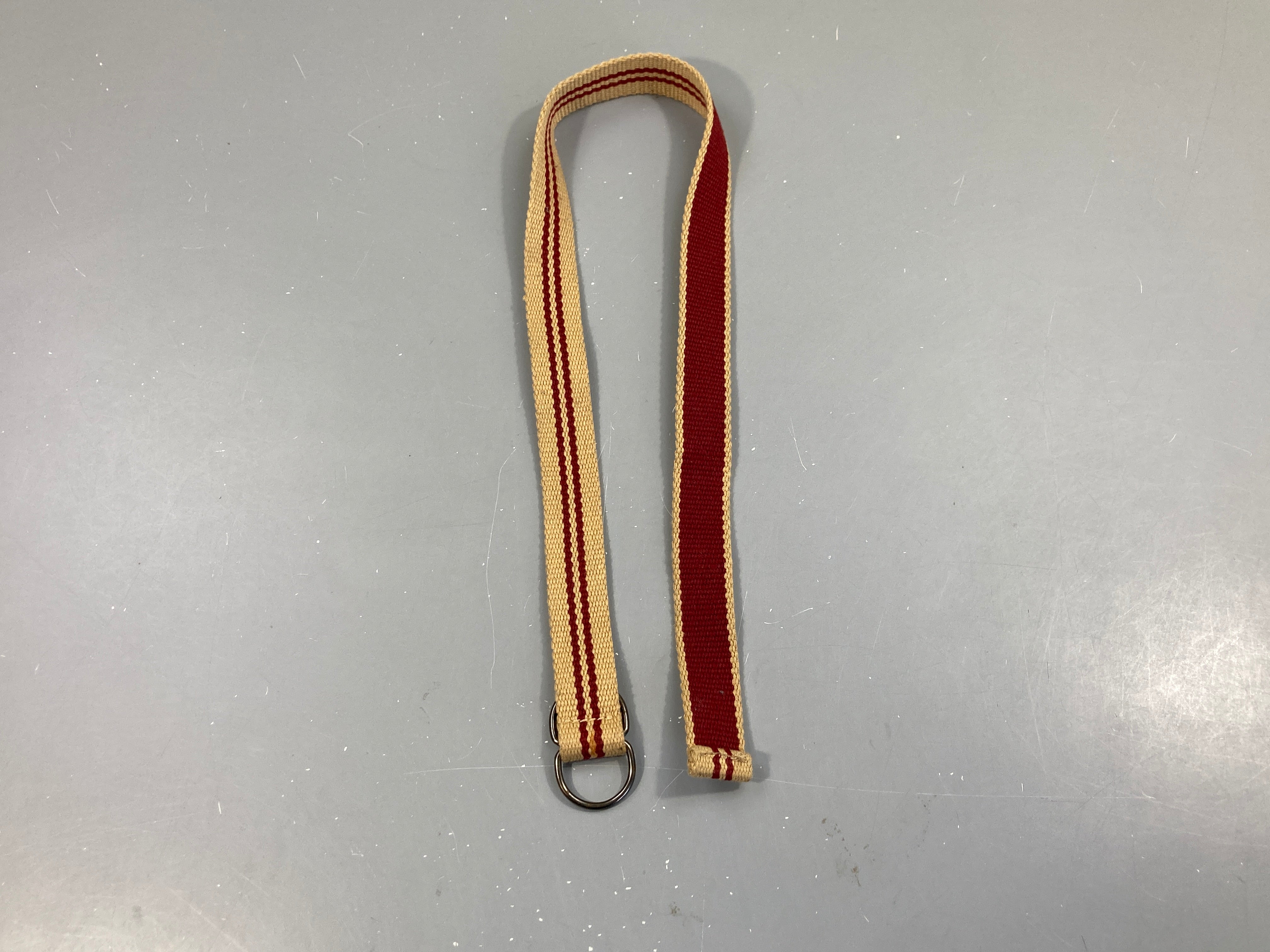Ceinture textile beige-bordeau
