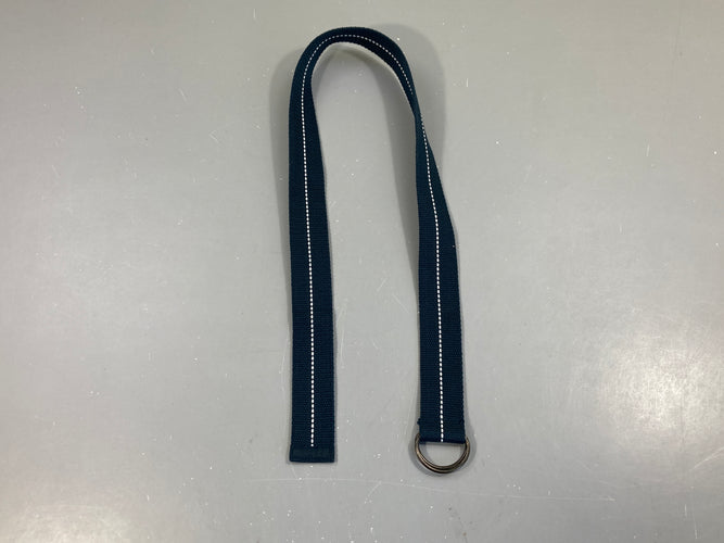 Ceinture textile bleue 1 ligne blanche, moins cher chez Petit Kiwi