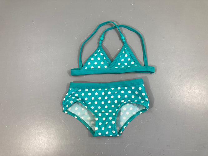 Bikini vert pois blancs, moins cher chez Petit Kiwi