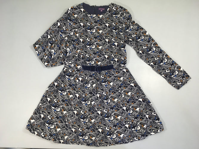 Robe ml bm oiseaus bc irisé argenté, moins cher chez Petit Kiwi