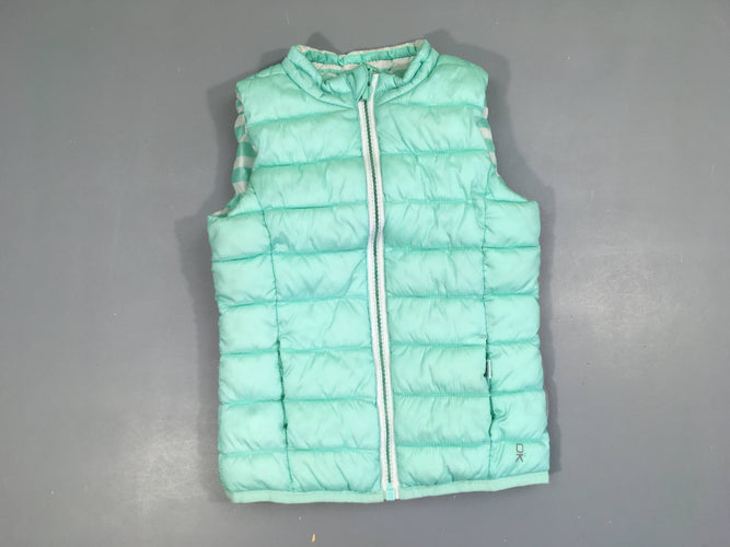 Bodywarmer turquoise réversible rayé, moins cher chez Petit Kiwi