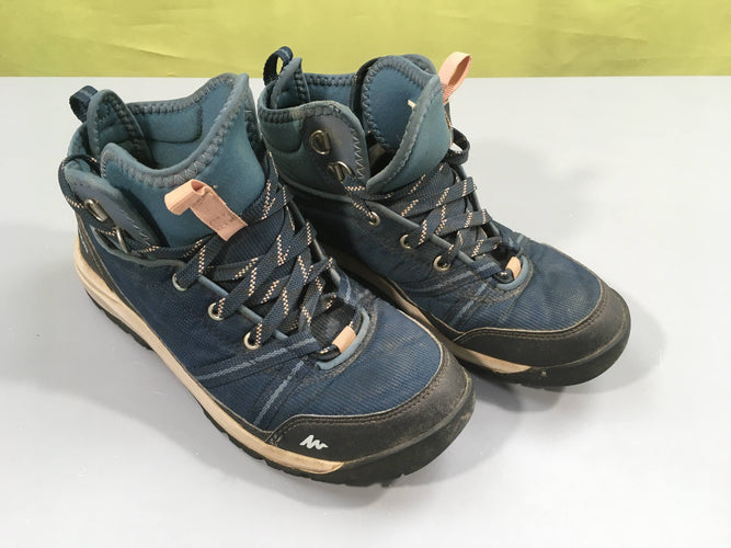 Bottines de marche bleu/rose pâle waterproof, 37, moins cher chez Petit Kiwi