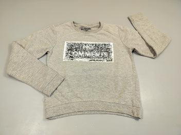 Pull léger gris clair flammé 