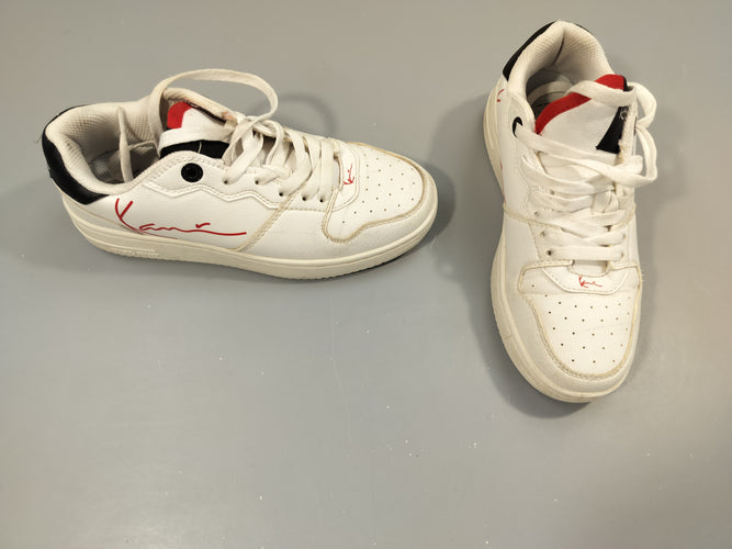 Baskets blanc, bleu marine, rouge Karl Kani- 38, moins cher chez Petit Kiwi