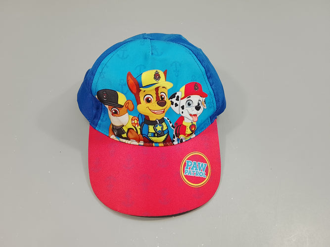 Casquette Pat'Patrouille Chase, Marcus et Ruben  bleu marine, rouge , ancres "Paw Patrol", moins cher chez Petit Kiwi