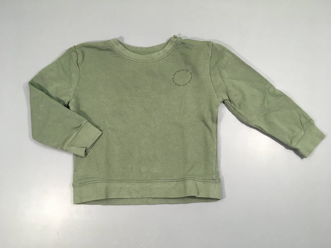 Sweat kaki you s.mile, moins cher chez Petit Kiwi