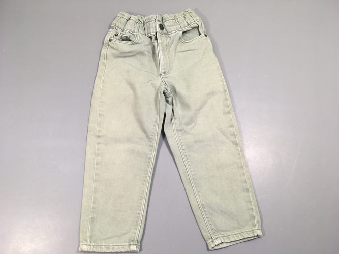 Pantalon droit vert d'eau, moins cher chez Petit Kiwi