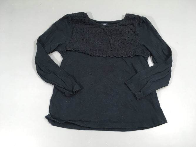 T-shirt m.l bleu foncé broderie, moins cher chez Petit Kiwi