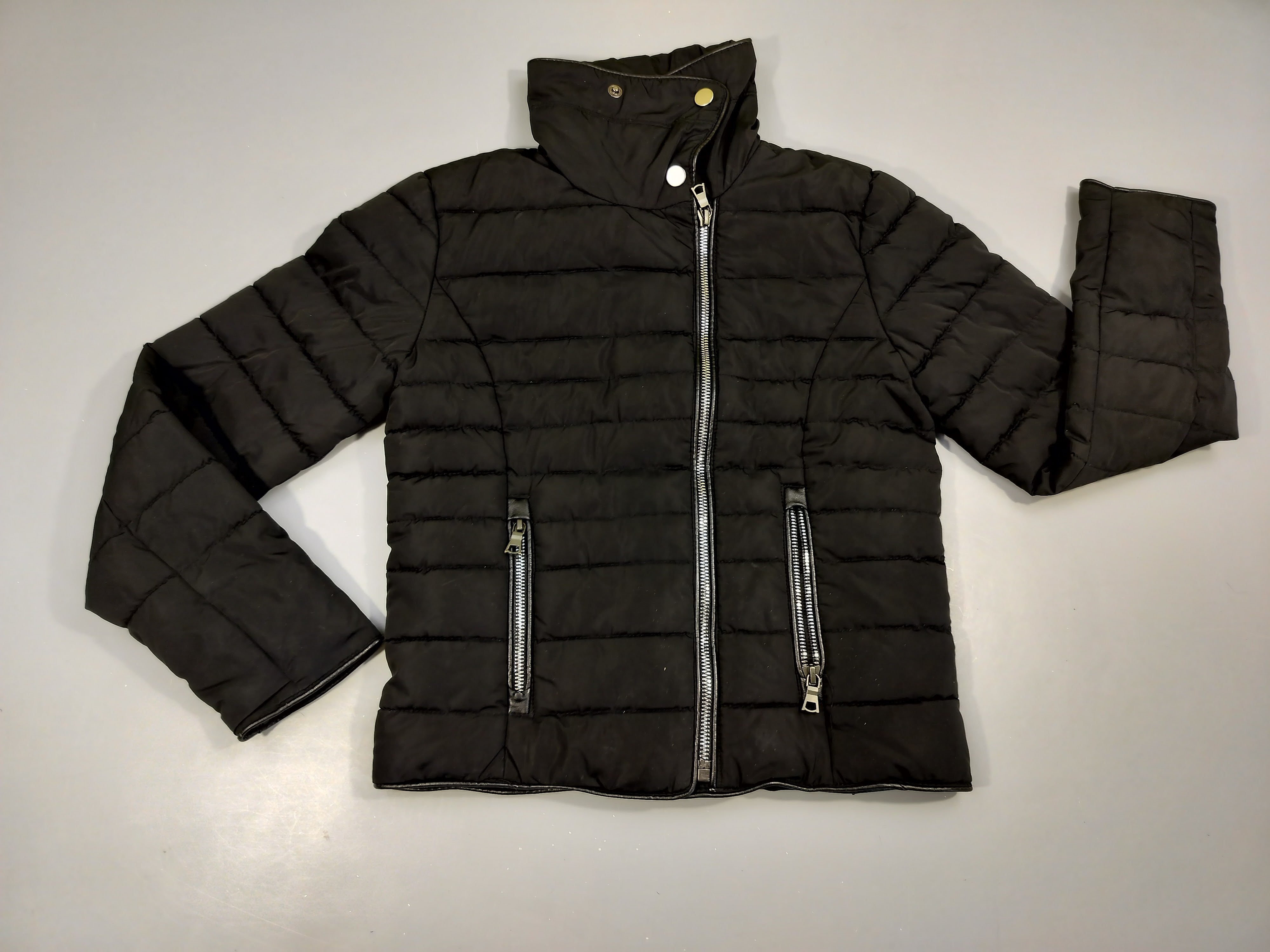 Veste matelassée zippée noire (plus de capuche)