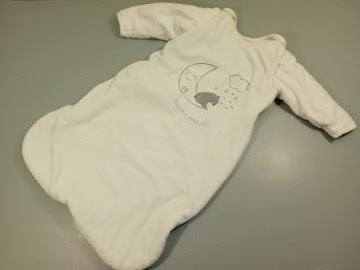 Sac de couchage ml amovibles velours blanc lune, ourson "Dream world", moins cher chez Petit Kiwi