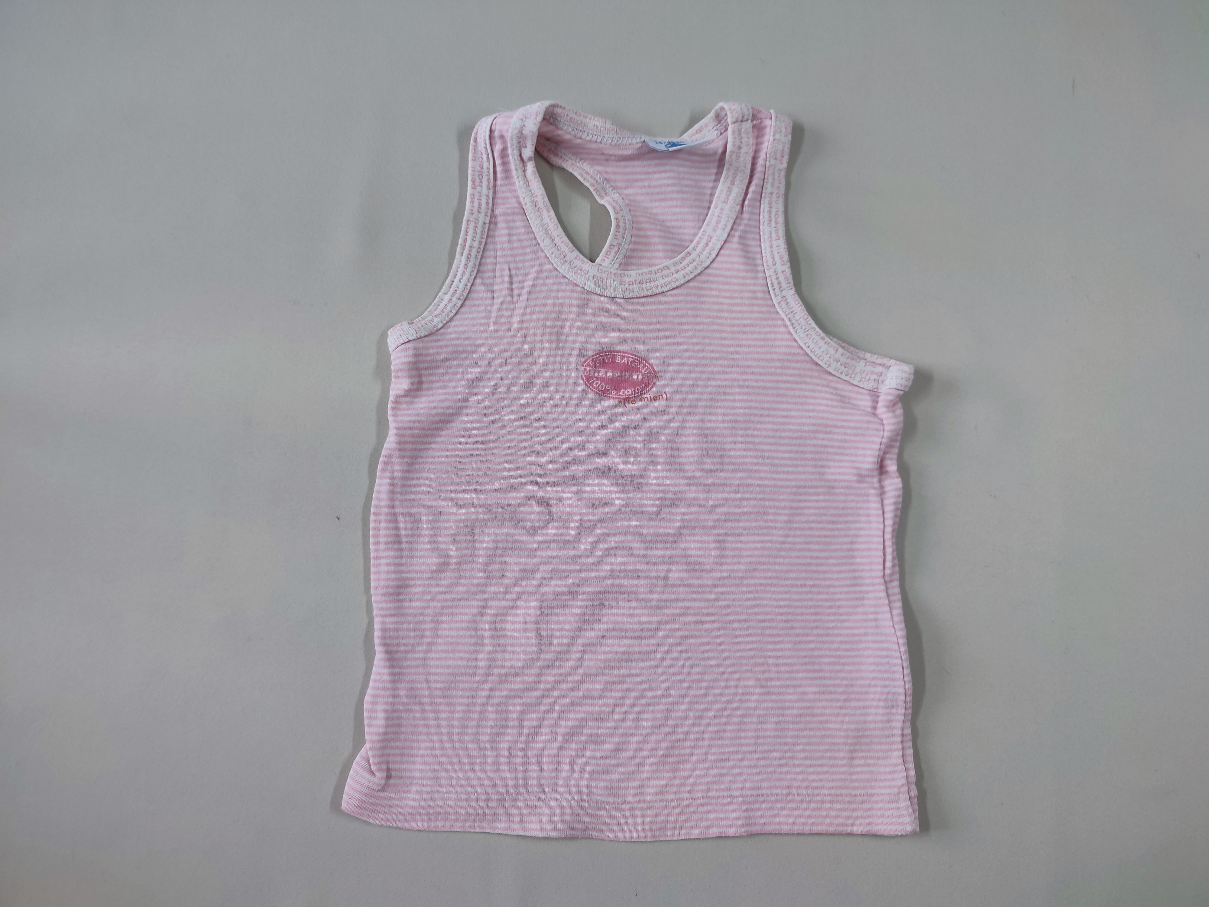 Chemisette s.m rayée rose/blanche